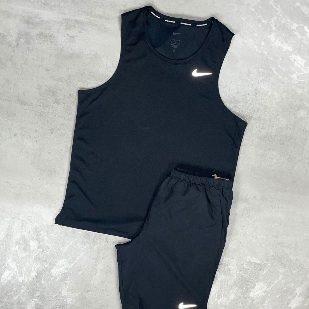 Nike Black Miler Vest Set