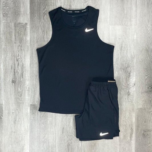 Nike Black Miler Vest Set