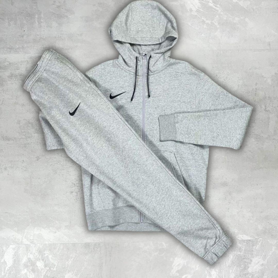 Nike Grey Club Zipped Fleece Tracksuit