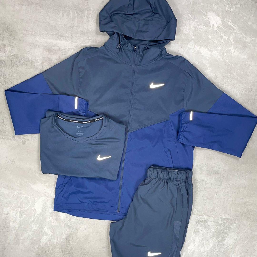 Nike 'Midnight Navy' UV Run Repel Windrunner Tri-Set