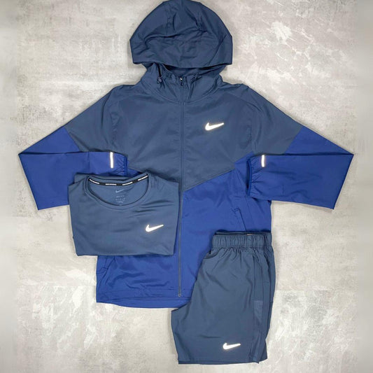 Nike 'Midnight Navy' UV Run Repel Windrunner Tri-Set