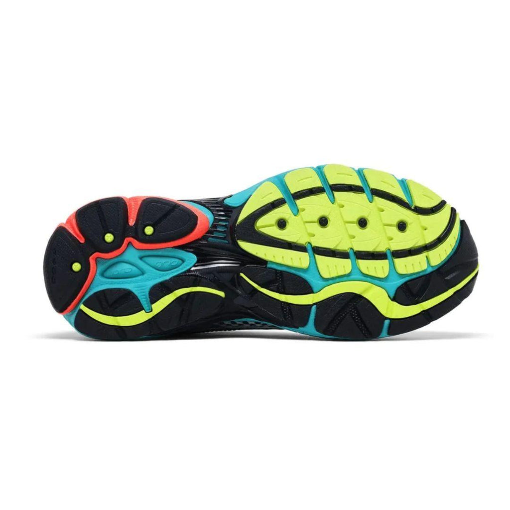 Colorful athletic shoe sole on a white background