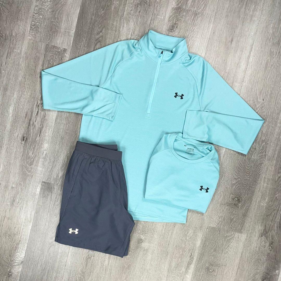 Under Armour 'Aqua' Textured Tech Half-Zip Tri-Set