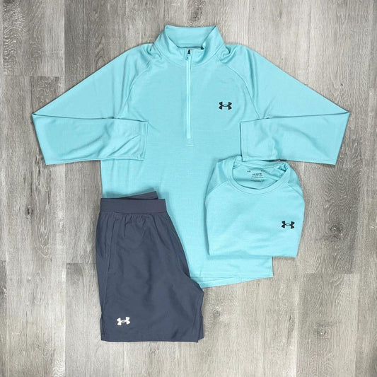 Under Armour 'Aqua' Textured Tech Half-Zip Tri-Set