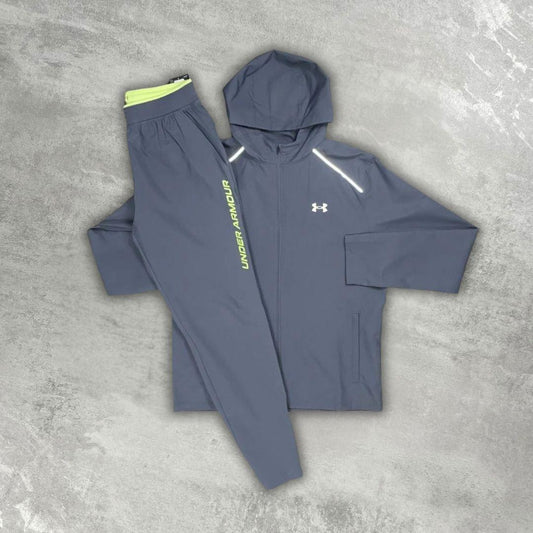 Under Armour 'Grey/Lime Green' Launch Tracksuit