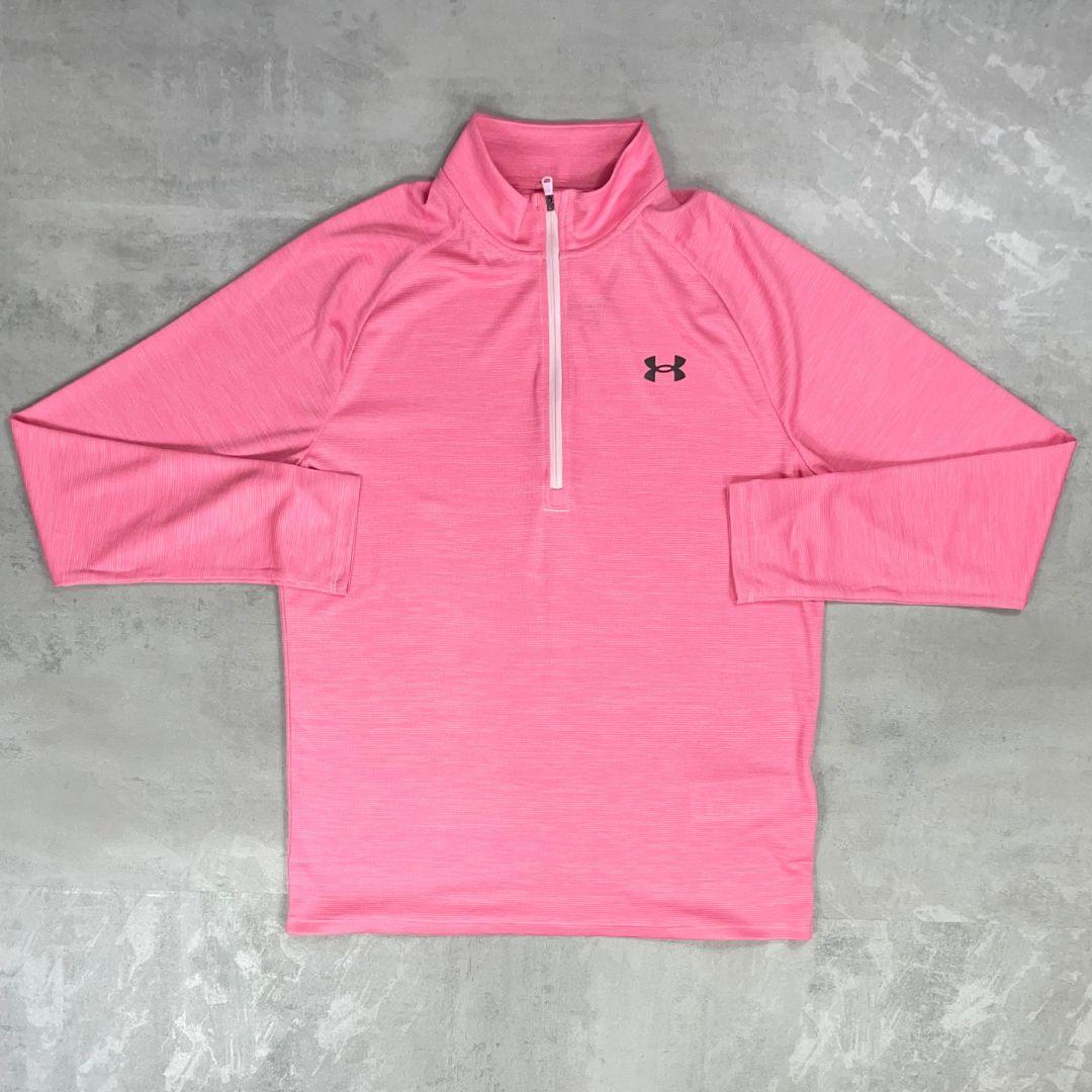 Under Armour 'Pink Foam' Textured Tech Half-Zip