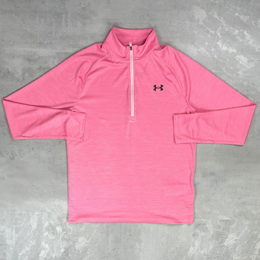 Under Armour 'Pink Foam' Textured Tech Half-Zip