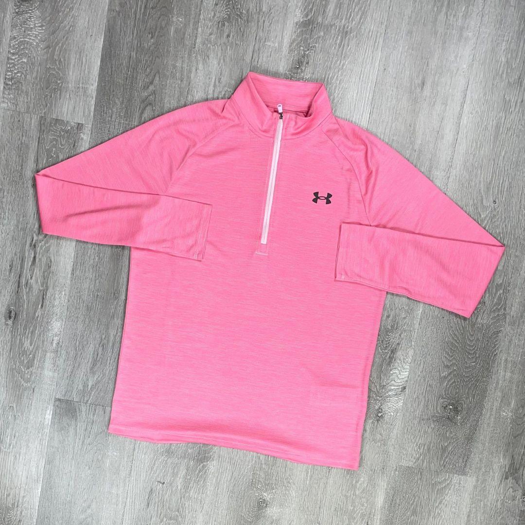 Under Armour 'Pink Foam' Textured Tech Half-Zip
