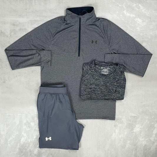 Under Armour 'Smoke Grey' Velocity Half-Zip Tri-Set