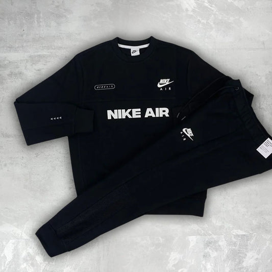 Nike Black Air Brushed Fleece Tracksuit