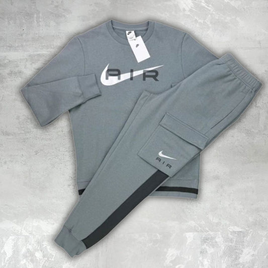 Nike Grey Air Swoosh Crew Neck Tracksuit
