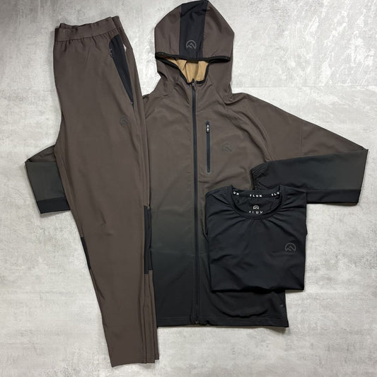 Flux 'Chocolate/Brown' Gradient Tracksuit Tri-Set