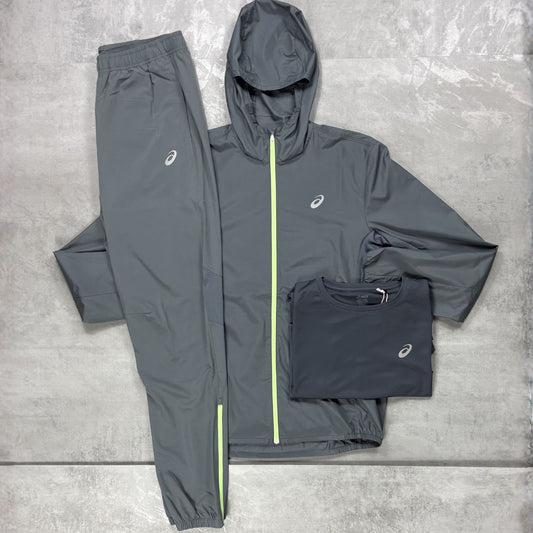 Asics 'Steel Grey' Core Windrunner Tracksuit Tri-set