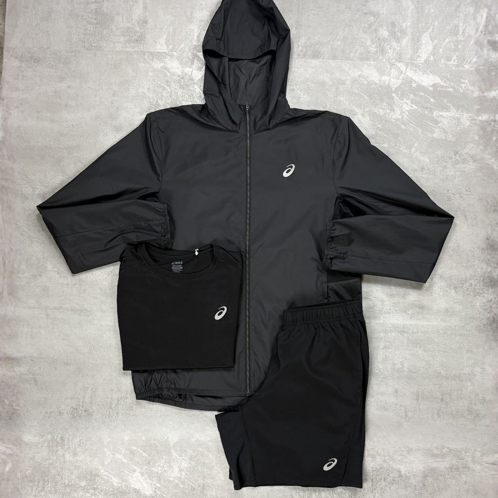 Asics Black Core Windrunner Tri-Set