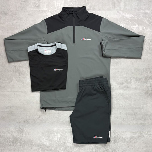 Berghaus Dark Grey/Black Terrain Trek Half-Zip Jacket Tri-Set