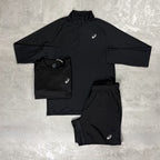 Asics Black Sport Half-Zip Tri-Set