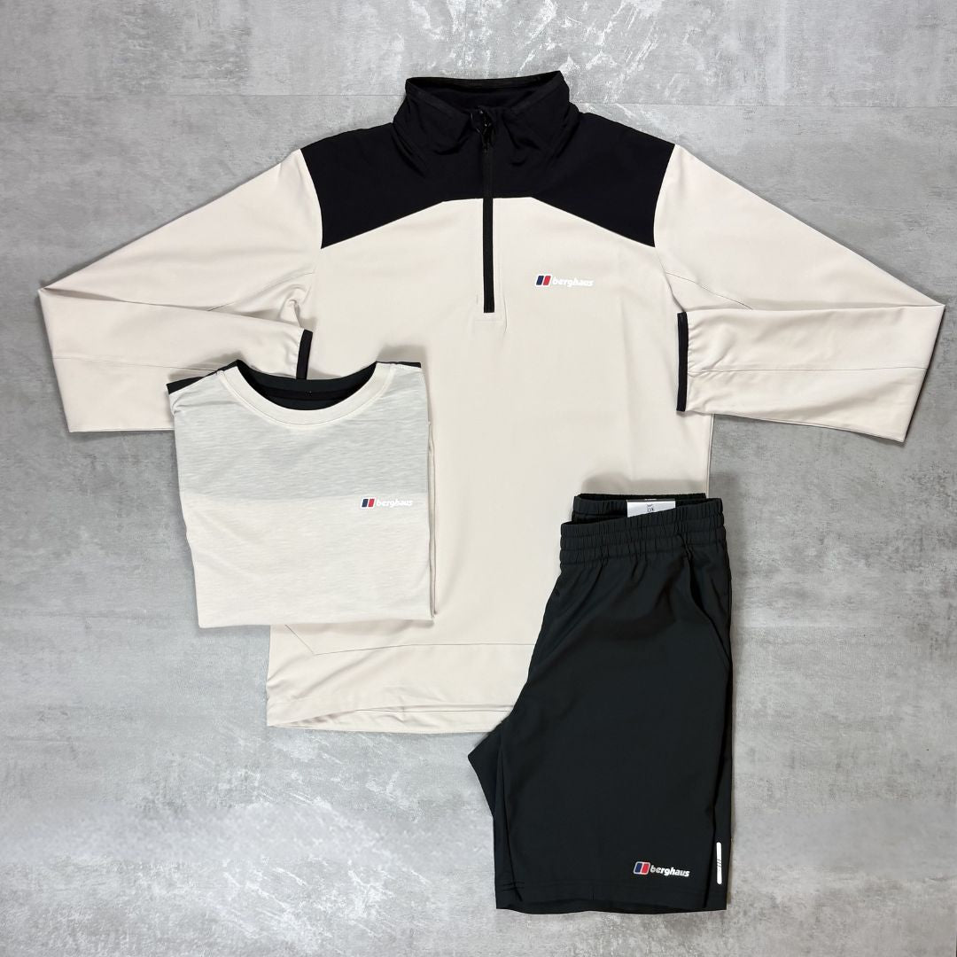 Berghaus Beige/Black Terrain Trek Half-Zip Jacket Tri-Set