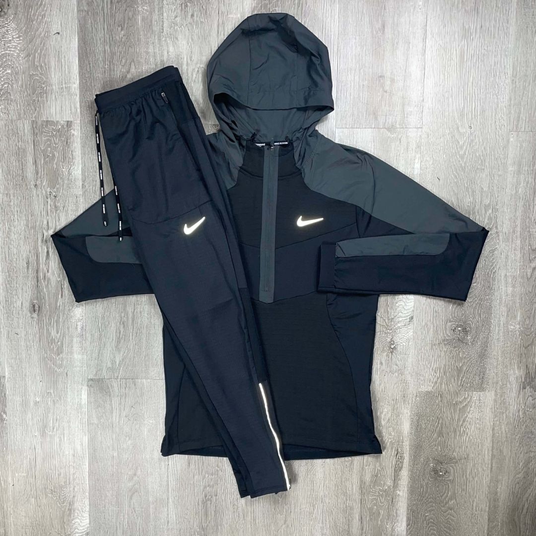 Nike Black 1/2 Zip Performance Jacket Set