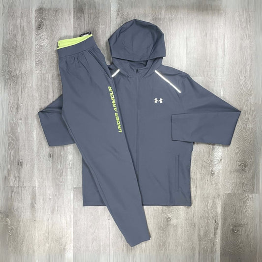 Under Armour 'Grey/Lime Green' Launch Tracksuit